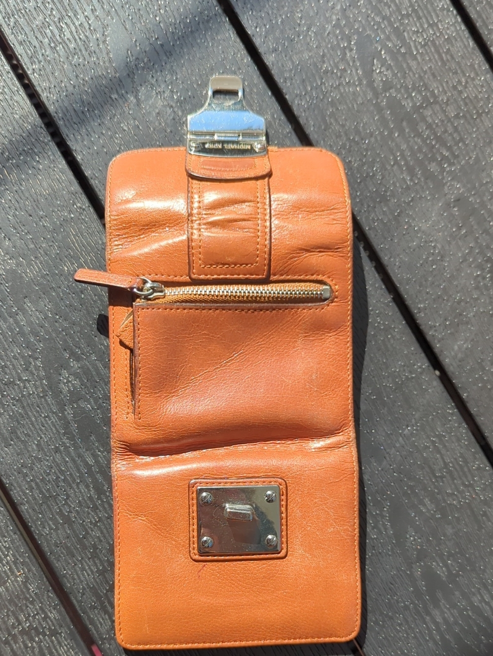 Michael Kors Brown Leather Snap Wallet - Picture 9 of 9